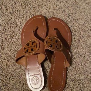 Tory thong sandals Brown leather